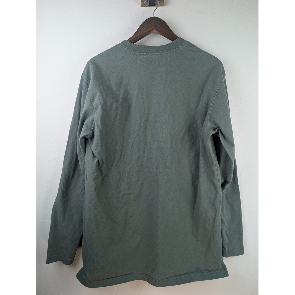 Duluth Trading Co Longtail T Relaxed Fit Henley Shirt Green Mens M 3237-52 - Picture 9 of 9